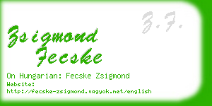 zsigmond fecske business card